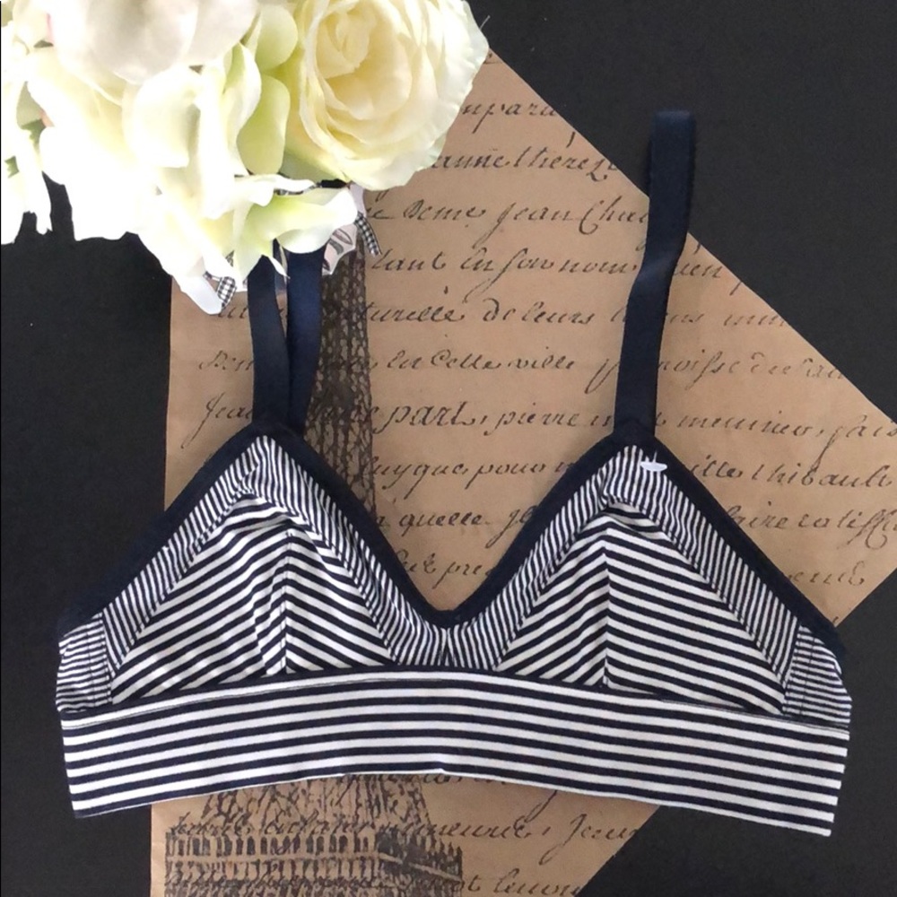 Madewell Kerri Longline Bralette in Stripe Mix